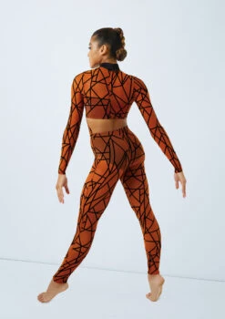 Weissman Game Of Survival -Dance Clothing Store 11164 weissman flocked geometric unitard orange back 64766.1685491271