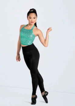 Weissman Cropped Sequin Halter Top -Dance Clothing Store 14235 emerald 14065 black 3452 42419.1698816780
