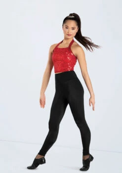 Weissman Cropped Sequin Halter Top -Dance Clothing Store 14235 red 14065 black 3498 02368.1678889060