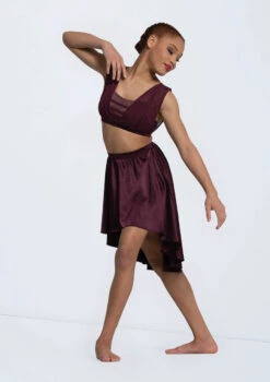 Weissman Draped Mesh Bra Top 9 Weissman Draped Mesh Bra Top -Dance Clothing Store 14297 raisin 2983 13784.1698713199