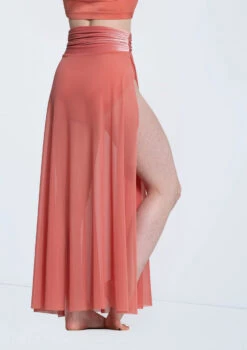 Weissman Velvet Waist Mesh Maxi Skirt -Dance Clothing Store 14299 sienna 7497 24921.1698816780