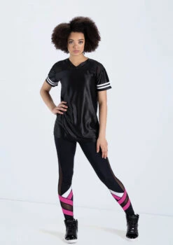 Weissman V-Neck Football Jersey -Dance Clothing Store 14322 black MT10515 cerise 928 13788.1698450053
