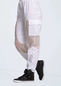 Weissman Sheer Inset Cargo Pants 7 Weissman Sheer Inset Cargo Pants -Dance Clothing Store 14327 white 3325 93147.1698816786