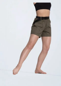 Weissman Belted Twill Cargo Shorts -Dance Clothing Store 14434 armygreen 9101 16032.1698713337