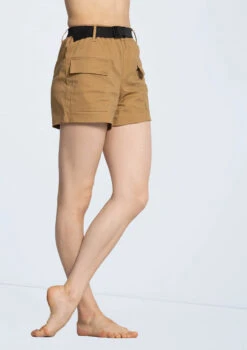 Weissman Belted Twill Cargo Shorts -Dance Clothing Store 14434 camel 9114 30216.1698713337