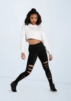 Weissman Long Sleeve Cropped Hoodie 8 Weissman Long Sleeve Cropped Hoodie -Dance Clothing Store AH10417 white MT10411 black 2689 10406.1678890513