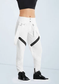 Weissman Pop Star Pants With Straps -Dance Clothing Store AH10511 white 429 29838.1678890518