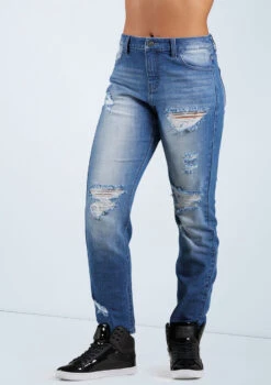 Weissman Slashed Boyfriend Jeans -Dance Clothing Store AH11504 mediumwash 166137 1056 T 08387.1698840264