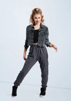 Weissman French Terry Cargo Pants -Dance Clothing Store AH11507 blackacidwash AH12728 gray 037 70224.1697719843