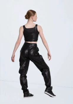 Weissman Faux Leather Jogger Pants 8 Weissman Faux Leather Jogger Pants -Dance Clothing Store AH12555 black 8854 13303.1678890648
