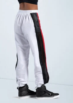 Weissman Sporty Stripe Jogger Pants -Dance Clothing Store AH12719 white 667 47820.1678890677