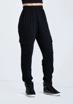 Weissman French Terry Cargo Pants -Dance Clothing Store AH12728 black 067 18329.1678890683
