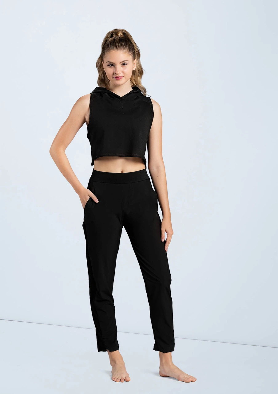 Weissman Hooded Sleeveless Crop Top 7 Weissman Hooded Sleeveless Crop Top - Image 7