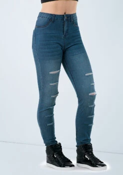 Weissman Slashed Skinny Jeans 9 Weissman Slashed Skinny Jeans -Dance Clothing Store AH9210 denim 0326 03393.1696479581