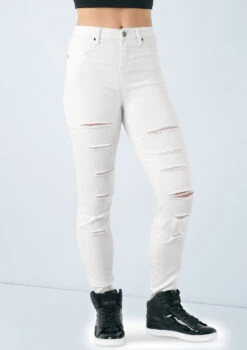 Weissman Slashed Skinny Jeans 11 Weissman Slashed Skinny Jeans -Dance Clothing Store AH9210 white 0360 82696.1696479581