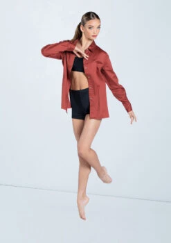 Weissman Solid Button Down Shirt 15 Weissman Solid Button Down Shirt -Dance Clothing Store AH9878 paprika 29367.1678890736