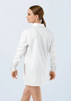 Weissman Solid Button Down Shirt 17 Weissman Solid Button Down Shirt -Dance Clothing Store AH9878 white 0101 58720.1678890736