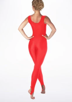 Alegra Shiny Deanna Unitard -Dance Clothing Store ALC0216 BACKM RED 19218.1678871196