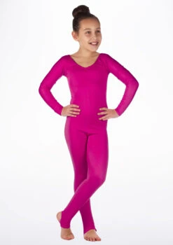 Alegra Girls Shiny Blaine Catsuit -Dance Clothing Store ALC5290 MAIN MAG 15294.1675211017