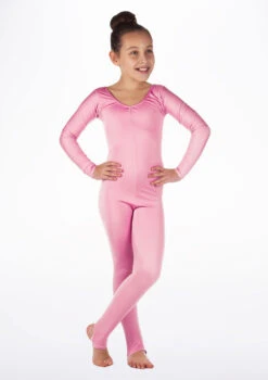 Alegra Girls Shiny Blaine Catsuit -Dance Clothing Store ALC5290 MAIN PNK 67151.1675211025