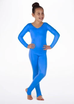 Alegra Girls Shiny Blaine Catsuit -Dance Clothing Store ALC5290 MAIN ROY 85332.1675211017