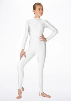 Alegra Girls Shiny Aspen Catsuit -Dance Clothing Store ALC5292 MAIN WHT 18034.1678871871