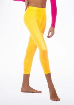 Alegra Shiny Crop Leggings -Dance Clothing Store ALP0206 MAIN YEL 89021.1678875058