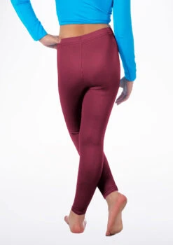 Alegra Girls Shiny Footless Leggings -Dance Clothing Store ALP5204 BACKM BUR 13687.1678875180