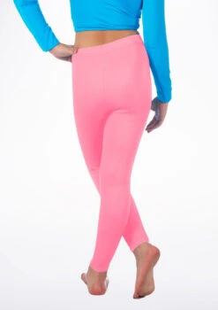 Alegra Girls Shiny Footless Leggings -Dance Clothing Store ALP5204 BACKM PNK 02665.1678875191