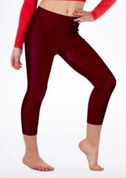Alegra Girls Shiny Crop Leggings -Dance Clothing Store ALP5206 MAIN BUR 04216.1678876129