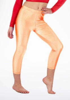 Alegra Girls Shiny Crop Leggings -Dance Clothing Store ALP5206 MAIN FOR 67854.1678876136