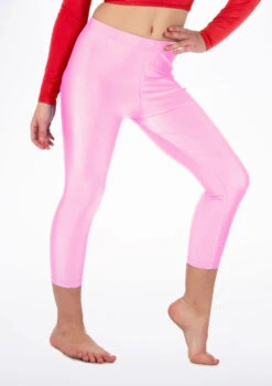 Alegra Girls Shiny Crop Leggings -Dance Clothing Store ALP5206 MAIN FPK 21685.1678876136