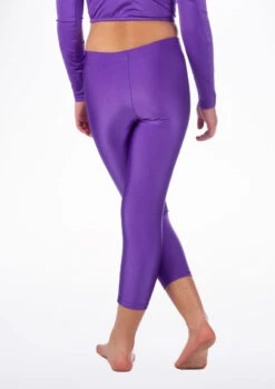 Alegra Girls Shiny Crop Leggings -Dance Clothing Store ALP5206 MAIN PUR 69763.1678876136