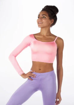 Alegra Shiny Echo Dance Top 32 Alegra Shiny Echo Dance Top -Dance Clothing Store ALS0252 MAIN PNK 34932.1678877653