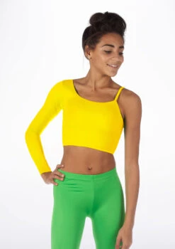 Alegra Shiny Echo Dance Top 33 Alegra Shiny Echo Dance Top -Dance Clothing Store ALS0252 MAIN YEL 06970.1678877653