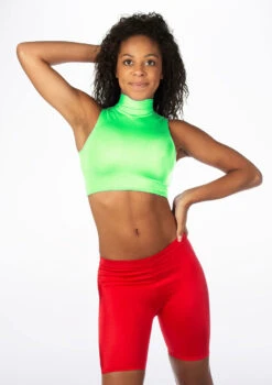 Alegra Girls Shiny Maris Dance Crop Top -Dance Clothing Store ALS0264S MAIN FGR 58311.1678878305