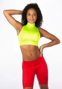 Alegra Shiny Maris Dance Crop Top -Dance Clothing Store ALS0264S MAIN FYE 13894.1678878185