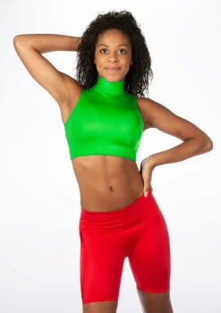 Alegra Girls Shiny Maris Dance Crop Top -Dance Clothing Store ALS0264S MAIN VER 07686.1678878301