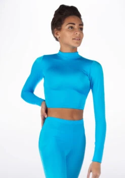 Alegra Shiny Raya Dance Top -Dance Clothing Store ALS0267S MAIN KIN 60449.1678878206