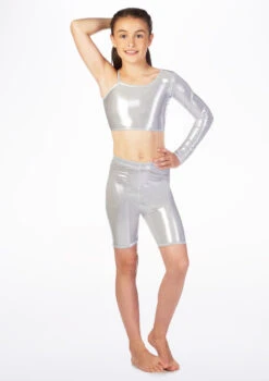 Alegra Girls Metallic Echo Dance Top -Dance Clothing Store ALS5252 MAIN MSL 51727.1678878266