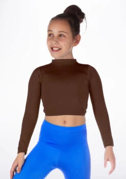 Alegra Girls Shiny Raya Dance Top -Dance Clothing Store ALS5267 MAIN BRN 94915.1678878575