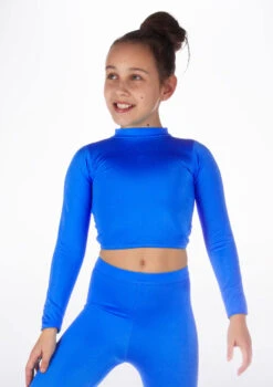 Alegra Girls Shiny Raya Dance Top -Dance Clothing Store ALS5267 MAIN ROY 03503.1678878576