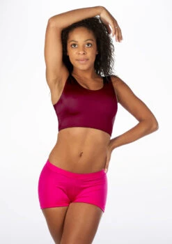 Alegra Girls Shiny Betty Dance Crop Top -Dance Clothing Store ALS5270 MAIN BUR 98557.1678878602