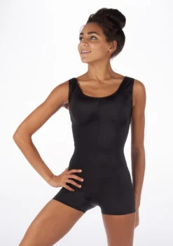 Alegra Shiny Hotpant Unitard 23 Alegra Shiny Hotpant Unitard -Dance Clothing Store ALU0235 MAIN BLK 50105.1678879734