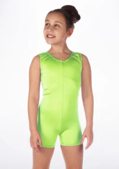 Alegra Girls Shiny Hotpant Unitard -Dance Clothing Store ALU5235 MAIN FGR 05593.1678879783