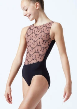 Ballet Rosa Teen Tank Sleeve Embroidered Leotard -Dance Clothing Store BRLORELLE TOF FRONT 1T 97657.1698803367