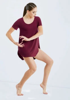 Weissman Oversized Favorite Tee Dress 29 Weissman Oversized Favorite Tee Dress -Dance Clothing Store D10565 blackcherry 432 91761.1698450226