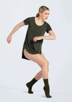 Weissman Oversized Favorite Tee Dress 23 Weissman Oversized Favorite Tee Dress -Dance Clothing Store D10565 olive W775 olive 2616 220819101435 37954.1678890768