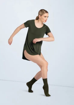 Weissman Oversized Favorite Tee Dress 19 Weissman Oversized Favorite Tee Dress -Dance Clothing Store D10565 olive W775 olive 2616 51898.1678890769