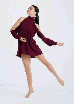 Weissman Open Sleeve Overdress -Dance Clothing Store D10759 blackcherry 107915 37795.1678890789